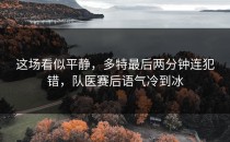 这场看似平静，多特最后两分钟连犯错，队医赛后语气冷到冰