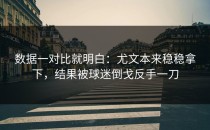 数据一对比就明白：尤文本来稳稳拿下，结果被球迷倒戈反手一刀