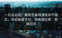 一句话总结：葡萄牙赢得漂亮却不踏实，背后味道不对，隐患摆在那｜数据回测