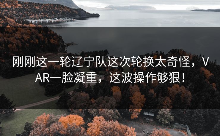 刚刚这一轮辽宁队这次轮换太奇怪，VAR一脸凝重，这波操作够狠！  第1张