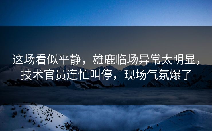 这场看似平静，雄鹿临场异常太明显，技术官员连忙叫停，现场气氛爆了  第1张